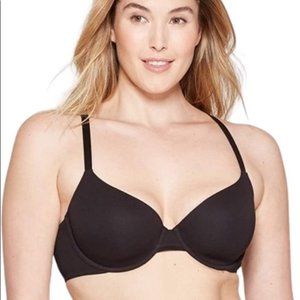 Auden Everyday Demi Coverage Lightly Lined T shirt Bra Black Size 32 DD NWOT